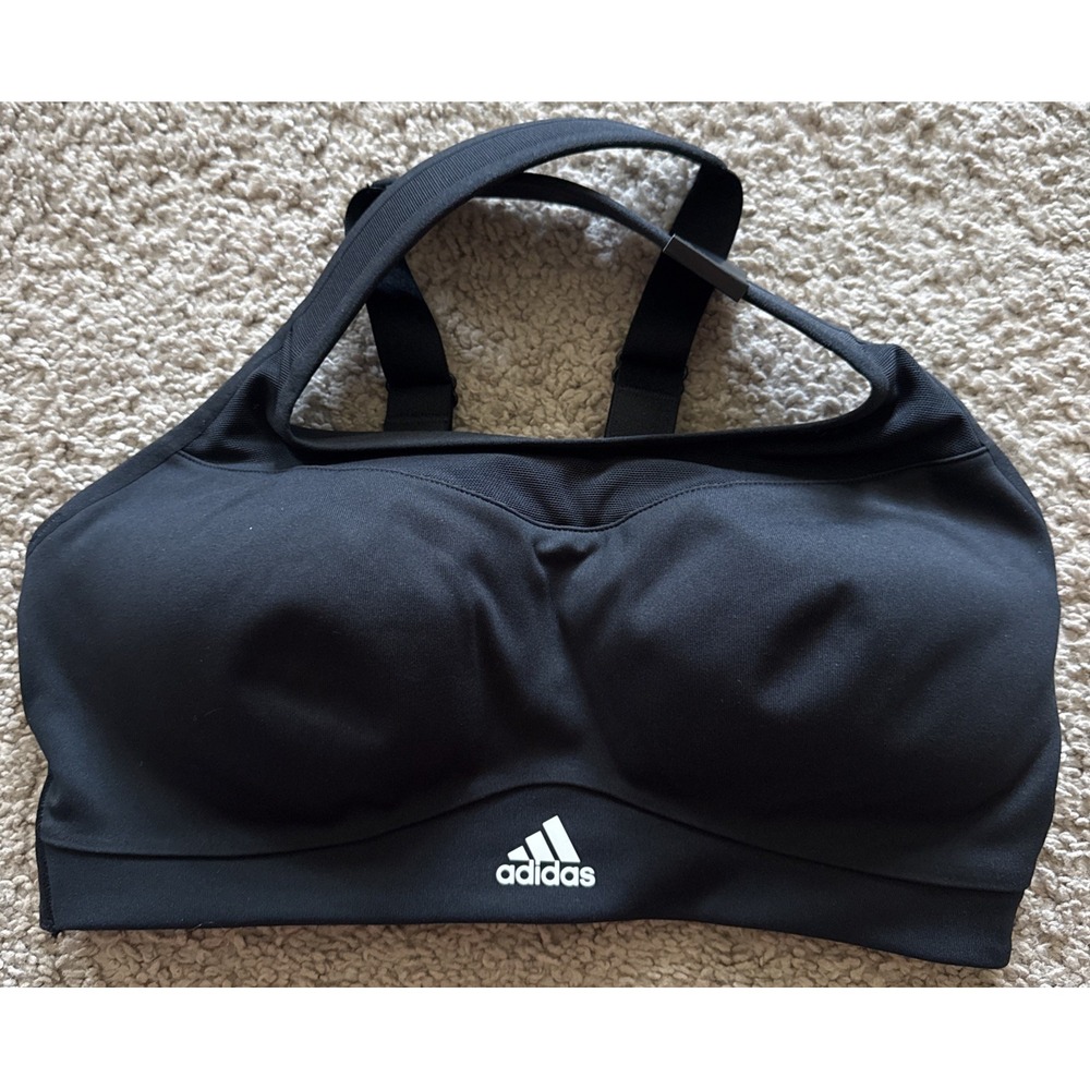adidas Women Tlrd Impact Training High Support Sports Bra, Black/White, X-Small